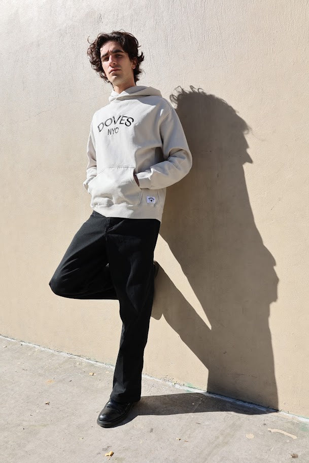 Doves NYC Relaxed Faded Bone Hoodie
