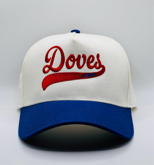 Doves Baseball Blue Bill & Red Stitch 5-Panel Snapback