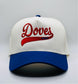 Doves Baseball Blue Bill & Red Stitch 5-Panel Snapback