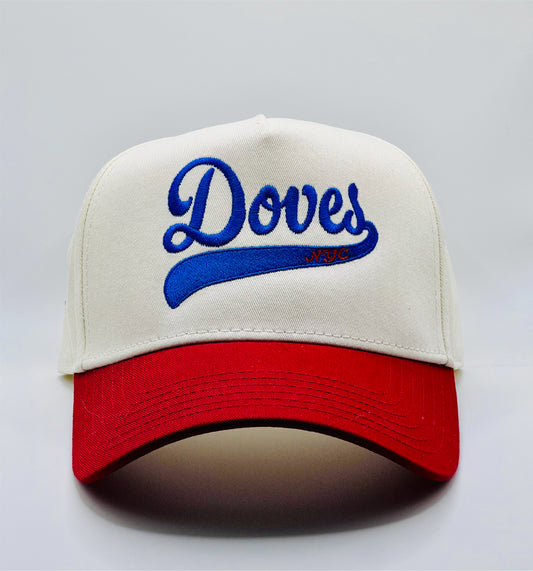 Doves Baseball Red Bill & Blue Stitch 5-Panel Snapback