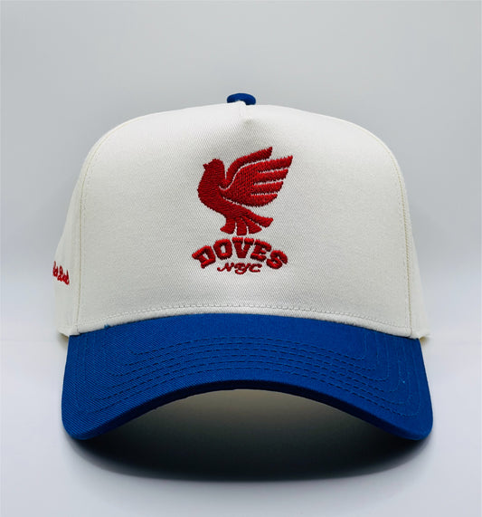 Drop Beats Not Bombs Icon Blue Bill & Red Stitch 5-Panel Snapback