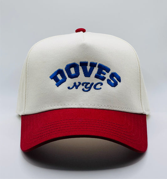 Doves College Block Red Bill & Blue Stitch 5-Panel Snapback