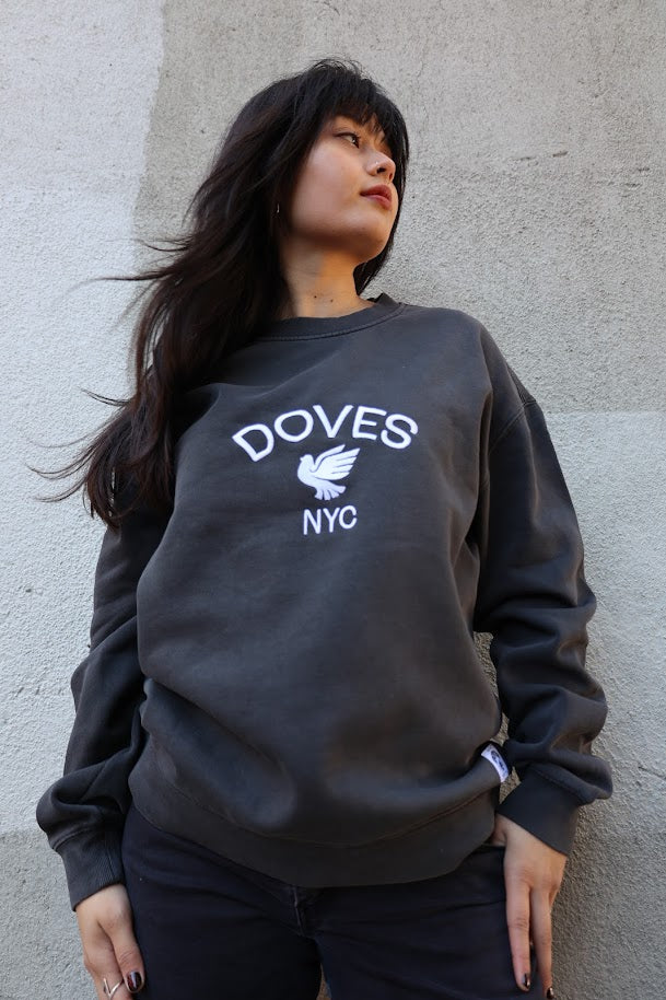 Doves NYC Relaxed Faded Black Crewneck