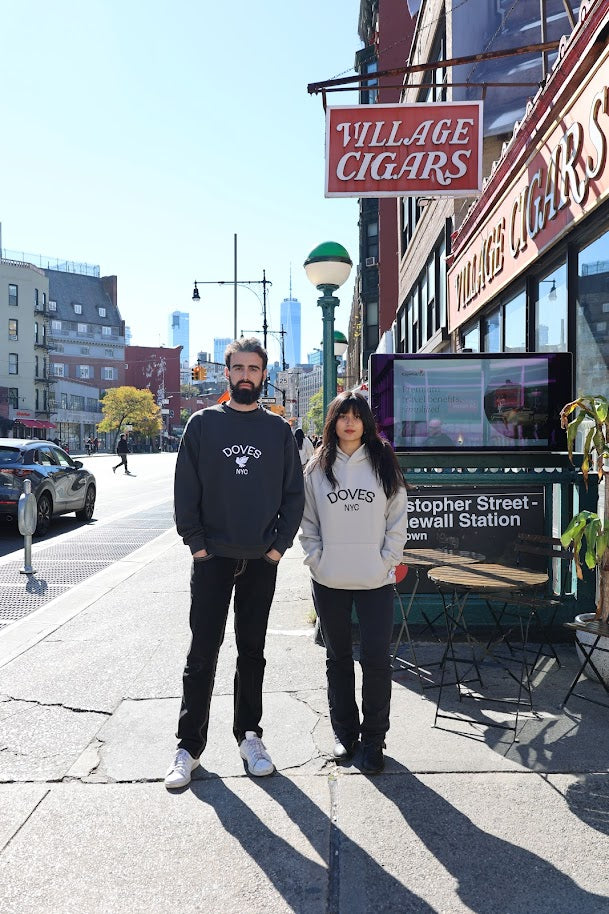 Doves NYC Relaxed Faded Black Crewneck