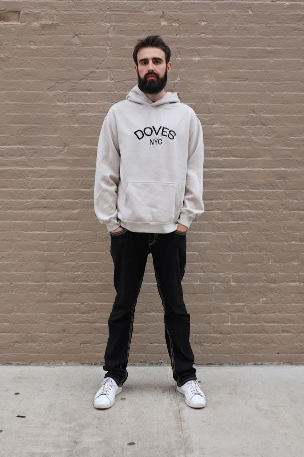 Doves NYC Relaxed Faded Bone Hoodie