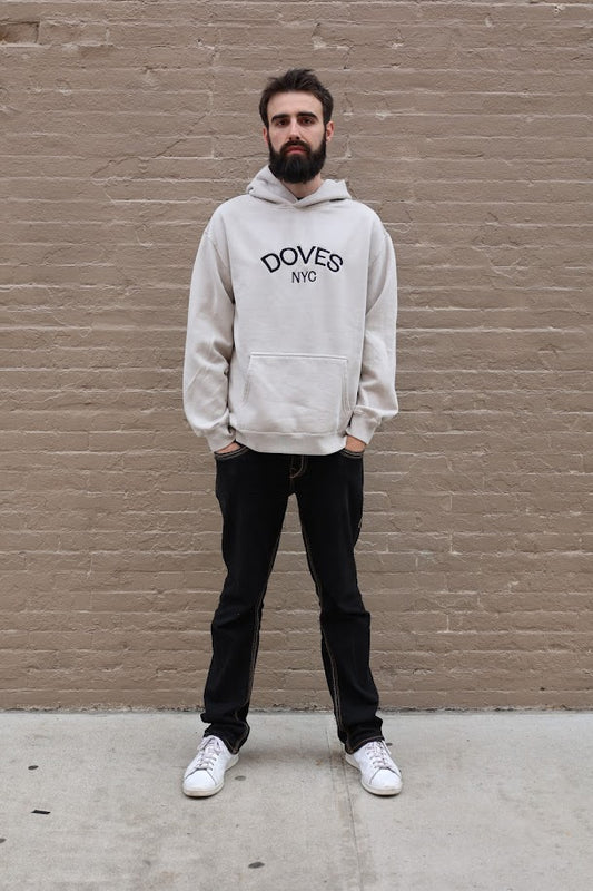 Doves NYC Relaxed Faded Bone Hoodie