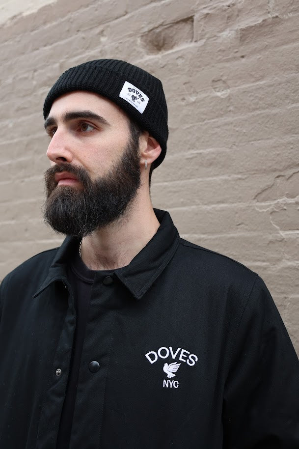 Doves NYC Black Icon Beanie