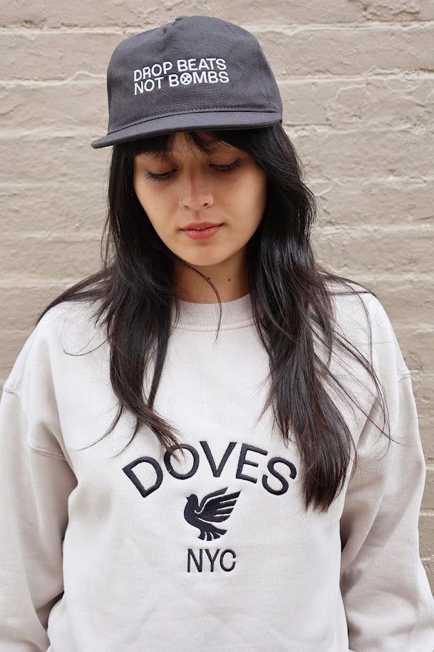 Drop Beats Not Bombs Black Canvas Hat