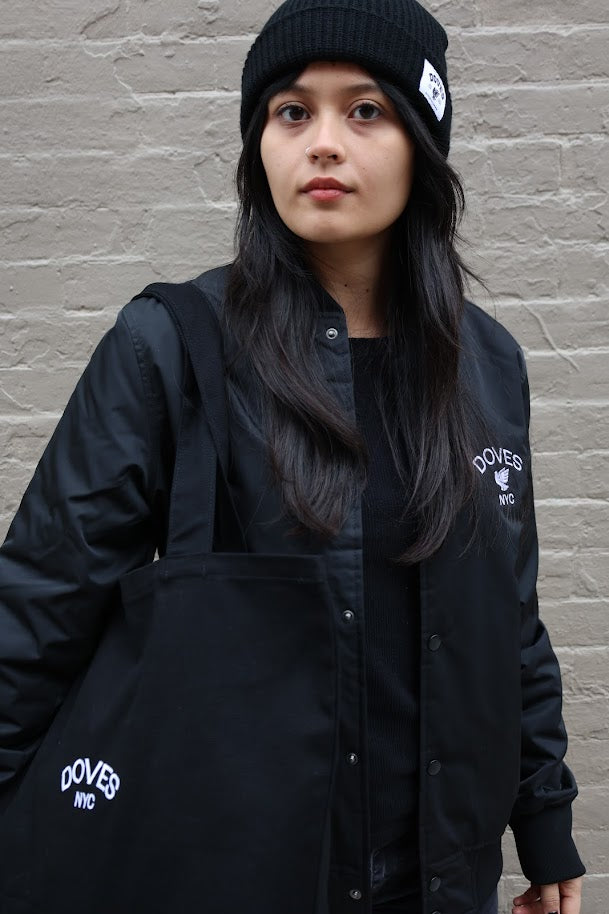 Doves NYC City Slicker Black Shoulder Tote