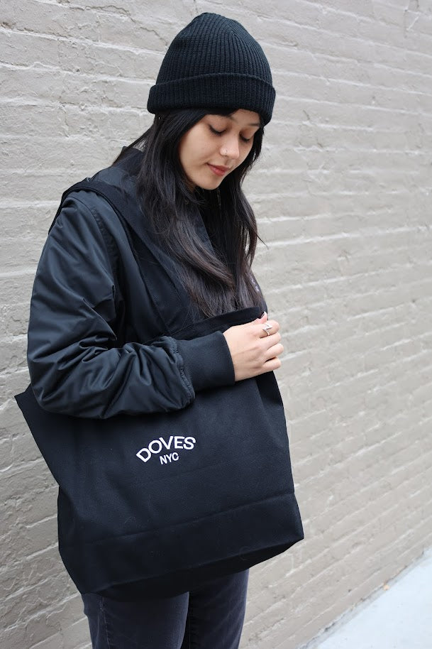 Doves NYC City Slicker Black Shoulder Tote