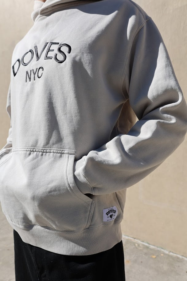 Doves NYC Relaxed Faded Bone Hoodie